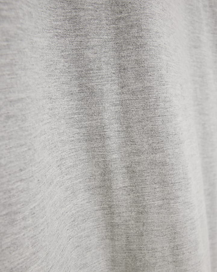 Grey Oversized Fit Short Sleeve T-Shirt