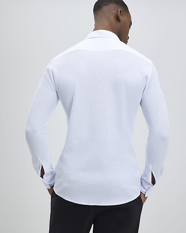 White Muscle Fit Shirt