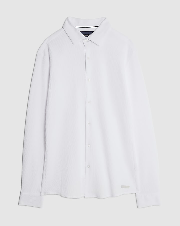 White Muscle Fit Shirt
