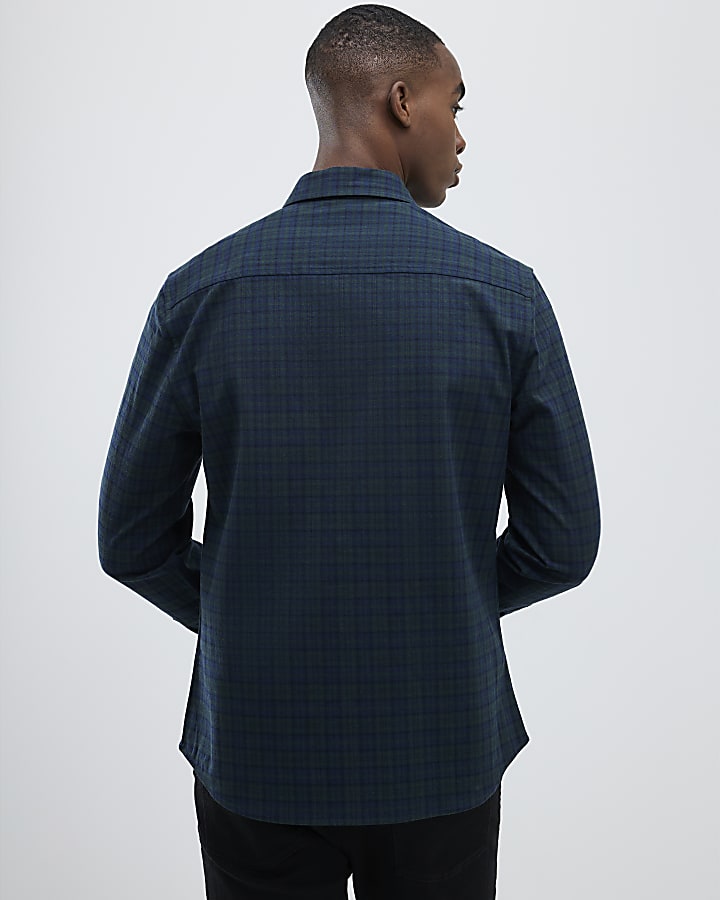 Green Regular Fit Check Shirt