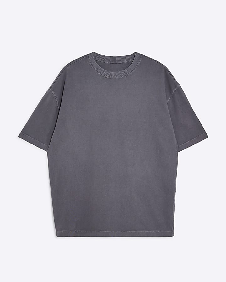 Black Oversized Fit Washed T-Shirt