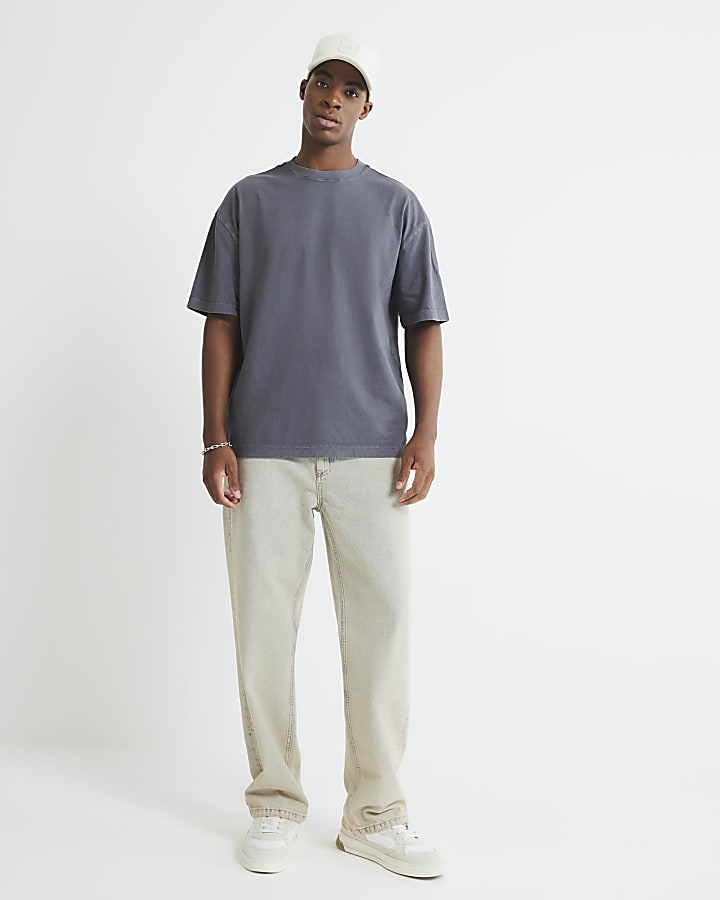Black Oversized Fit Washed T-Shirt