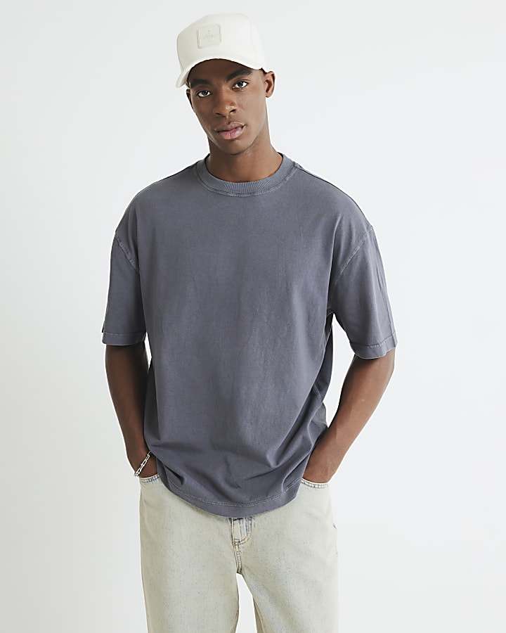 Black Oversized Fit Washed T-Shirt