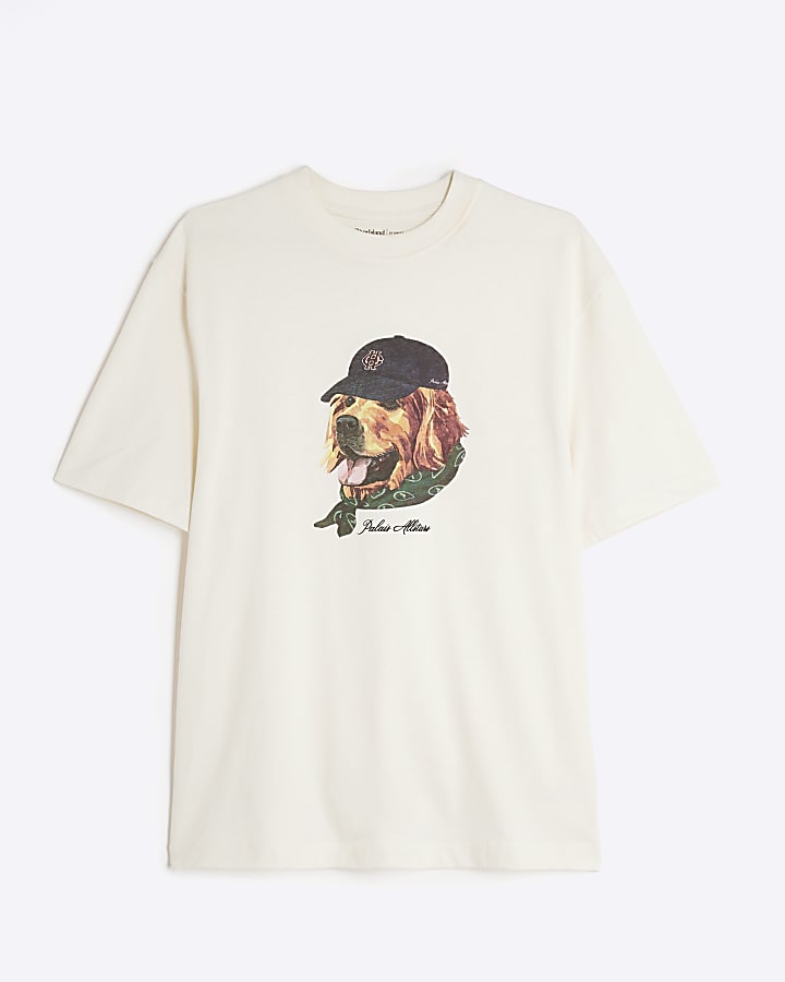 Cream Oversized Palais Allstars Dog T-shirt