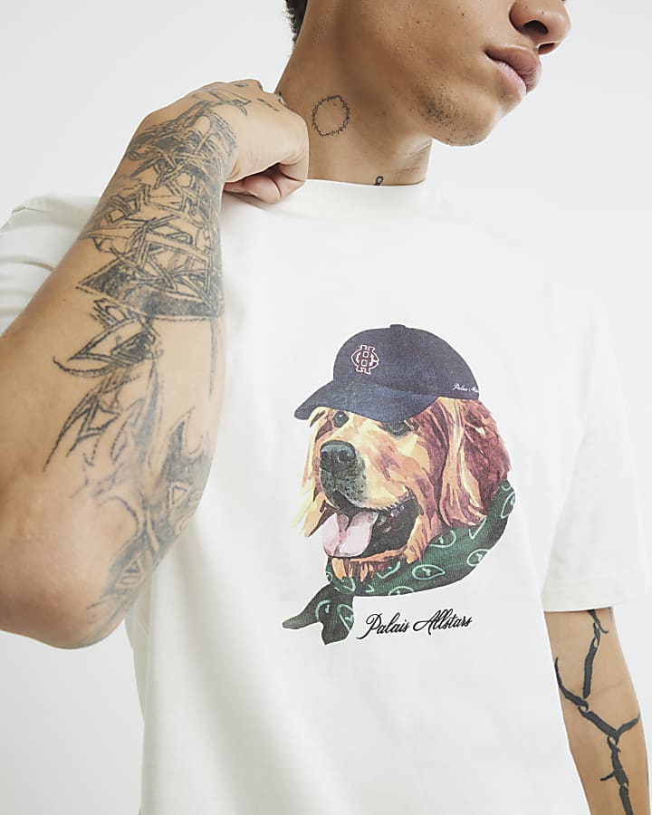 Cream Oversized Palais Allstars Dog T-shirt
