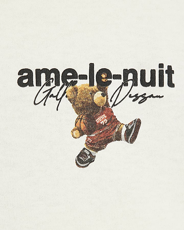 Cream Regular Fit Ame Le Nuit Bear T-Shirt