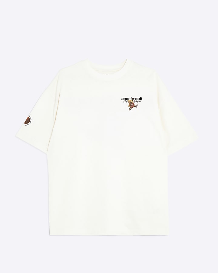 Cream Regular Fit Ame Le Nuit Bear T-Shirt