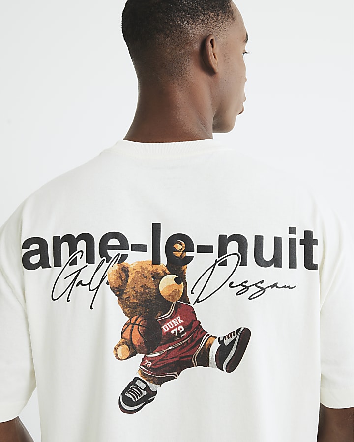 Cream Regular Fit Ame Le Nuit Bear T-Shirt