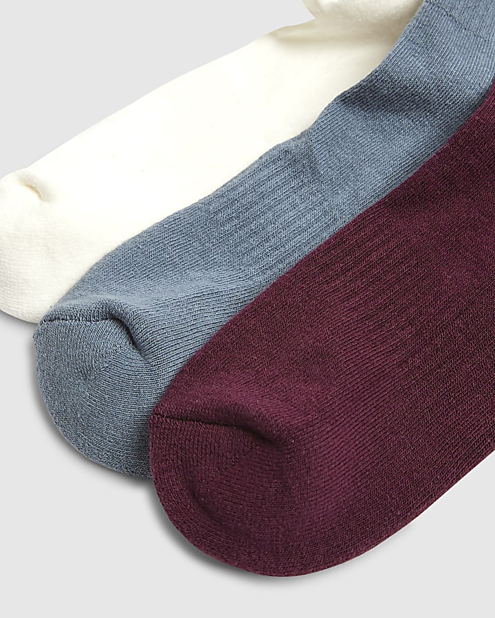 Multi Colour Essentialism Pack Of 3 Socks