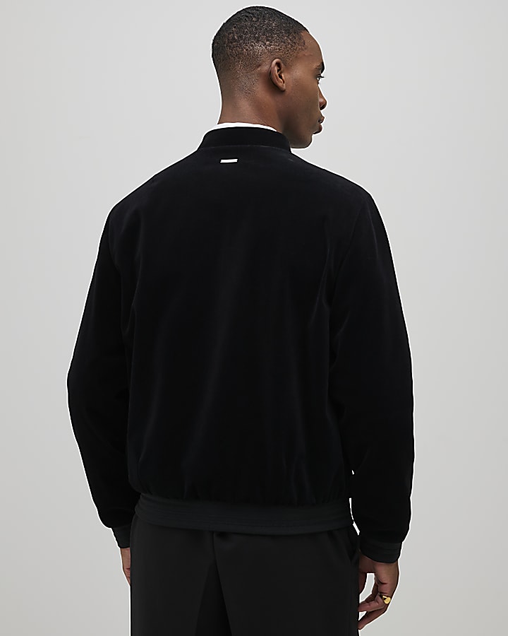 Black Velvet Bomber Jacket