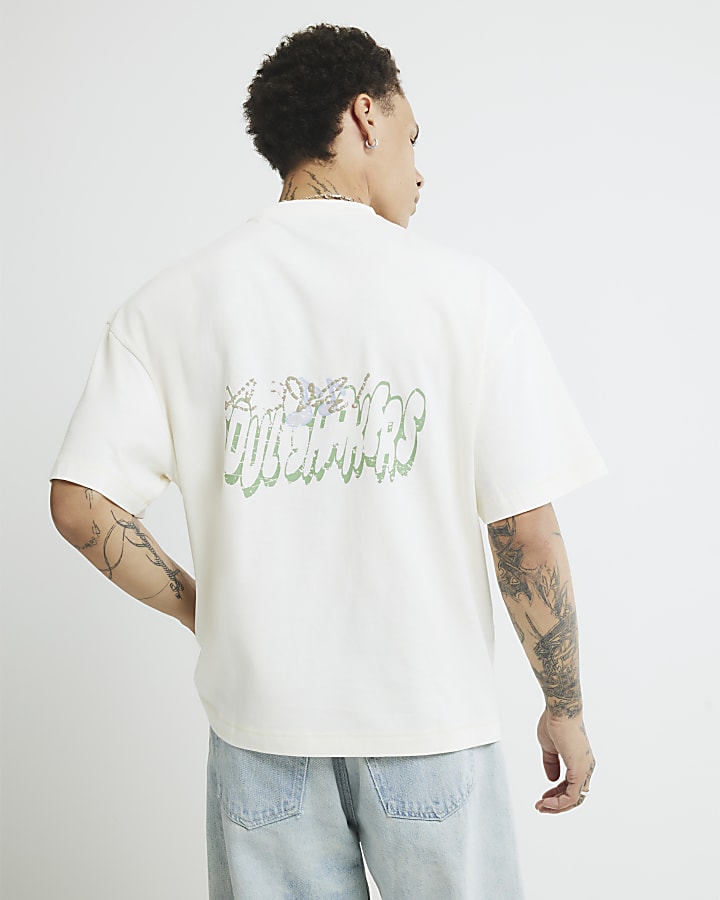 Cream Oversized Fit Soul Shakers T-Shirt