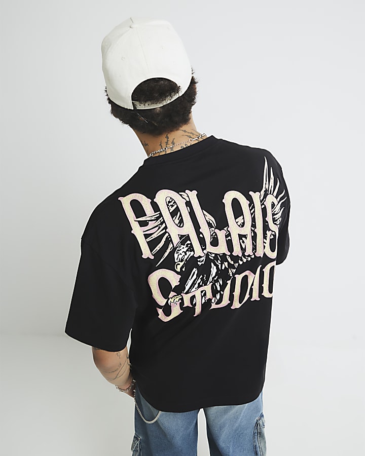 Black Regular Fit Palais Studio T-Shirt