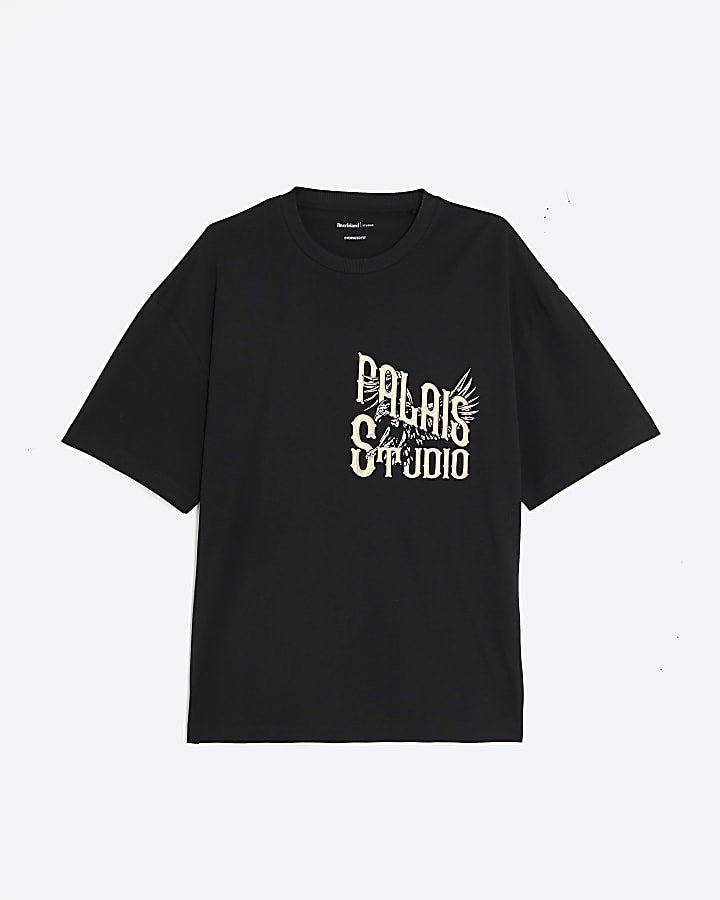 Black Regular Fit Palais Studio T-Shirt