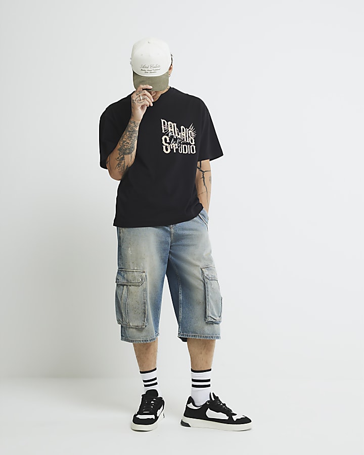 Black Regular Fit Palais Studio T-Shirt