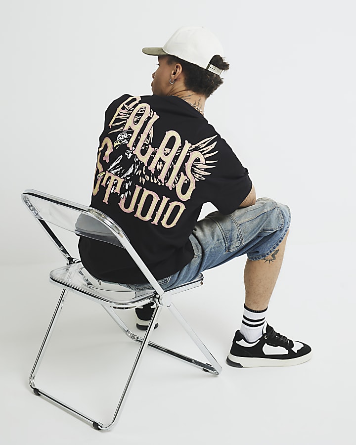 Black Regular Fit Palais Studio T-Shirt