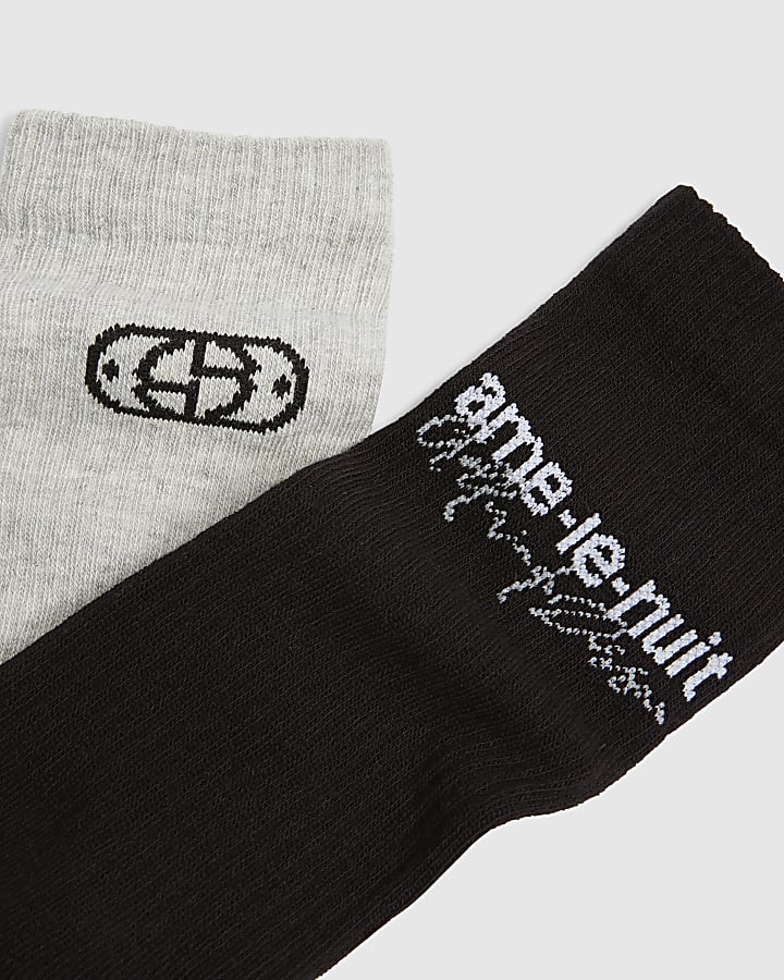 Grey Amie Le Nuit Pack Of 2 Socks