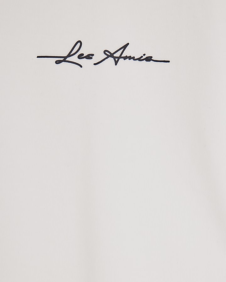 White Slim Fit Jacquard Collar Polo Shirt