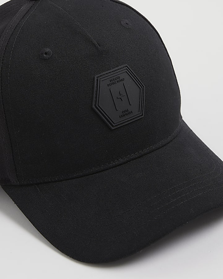 Black Hexagon Badge Cap