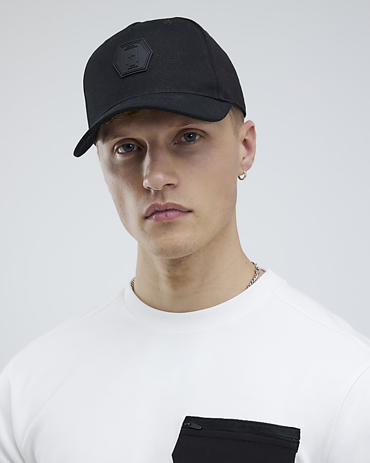 Black Hexagon Badge Cap