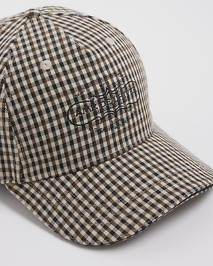 Black New York Check Cap