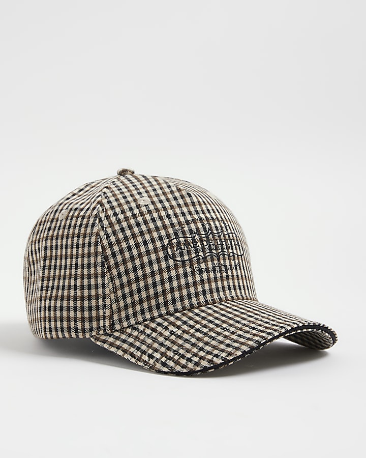 Black New York Check Cap