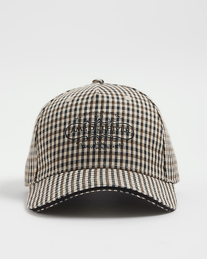 Black New York Check Cap