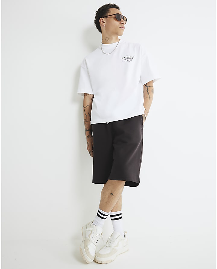White Oversized Sanctuaire Camouflage T-Shirt