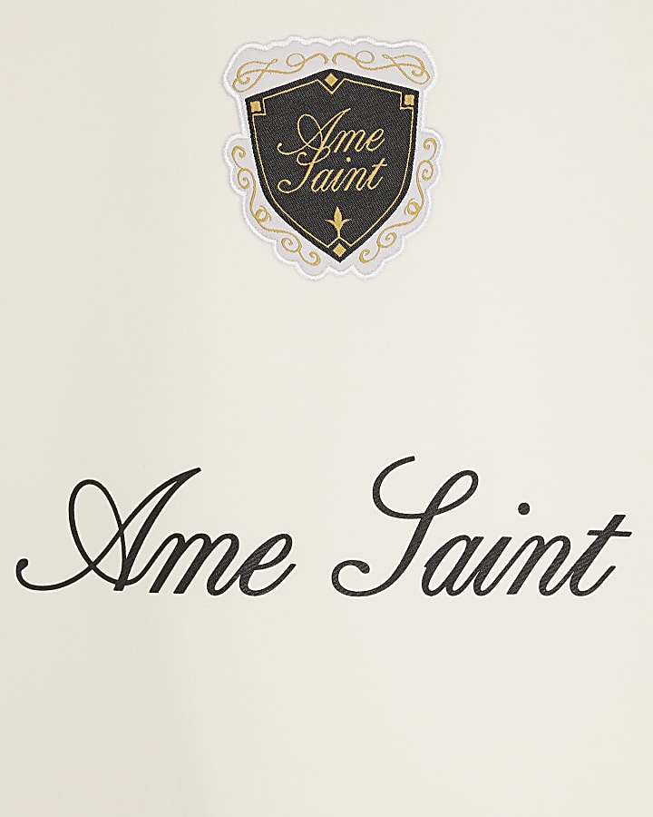 White Ame Saint Football Polo Shirt