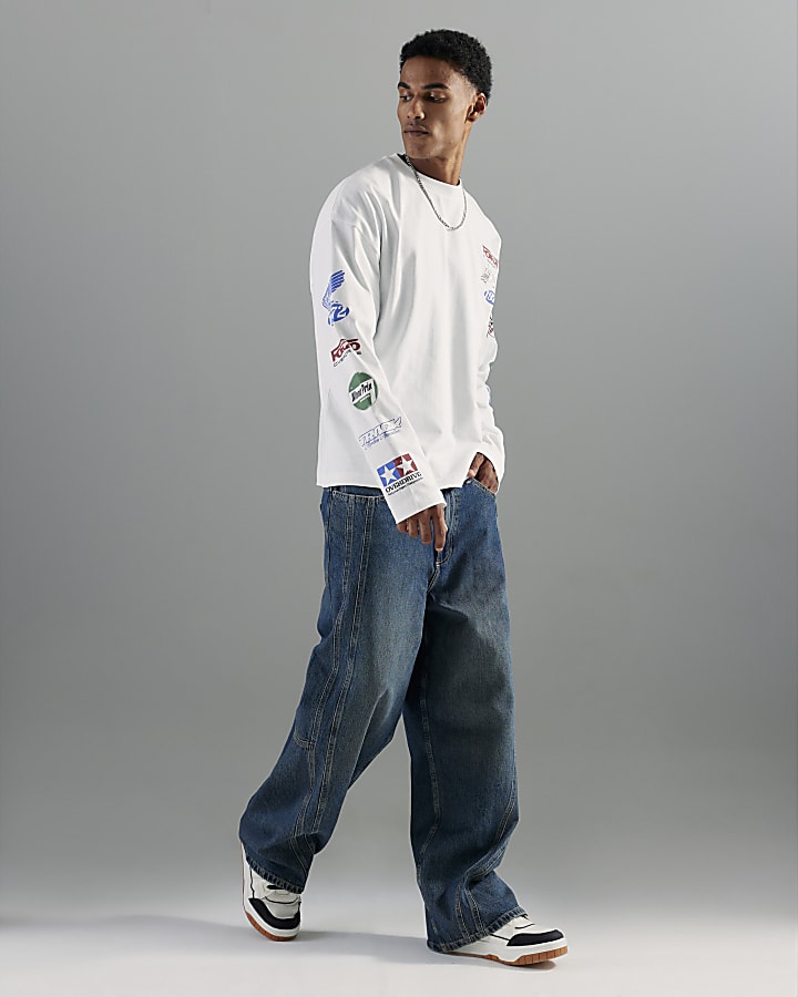 Blue Super Baggy Jeans