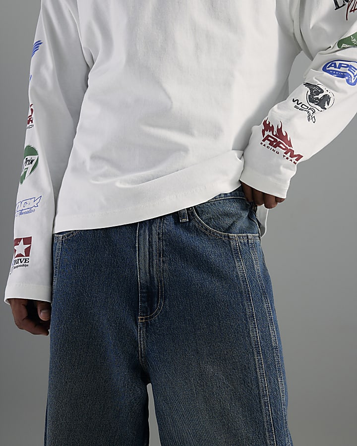Blue Super Baggy Jeans