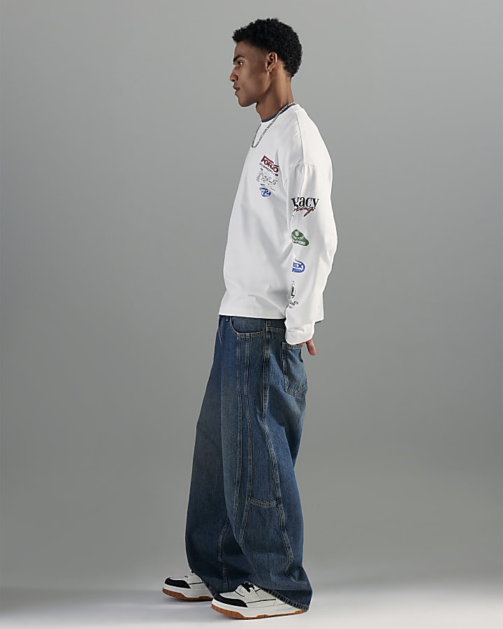 Blue Super Baggy Jeans