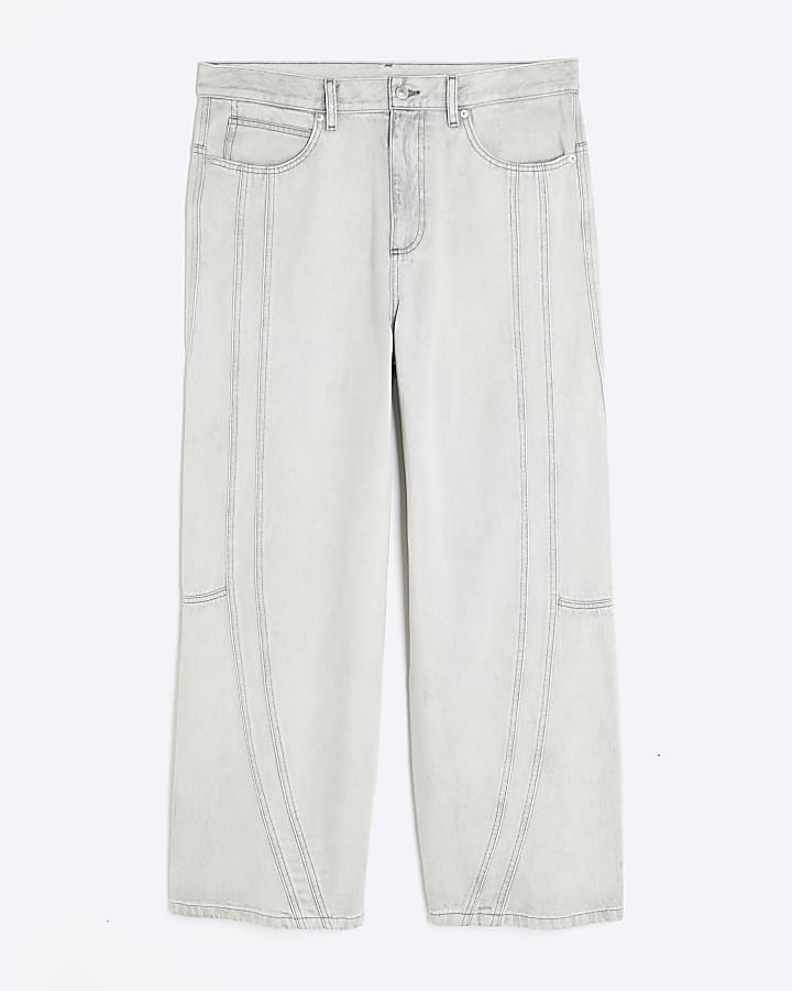Grey Super Baggy Jeans