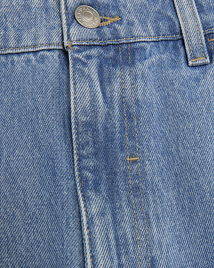 Blue Barrel Leg Jeans