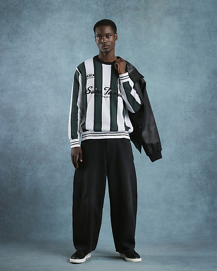 Black Barrel Leg Jeans