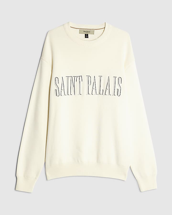 Cream Regular Fit Saint Palais Sweatshirt