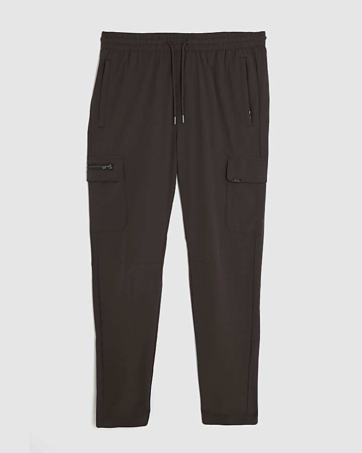 Brown Skinny Fit Cargo Trousers