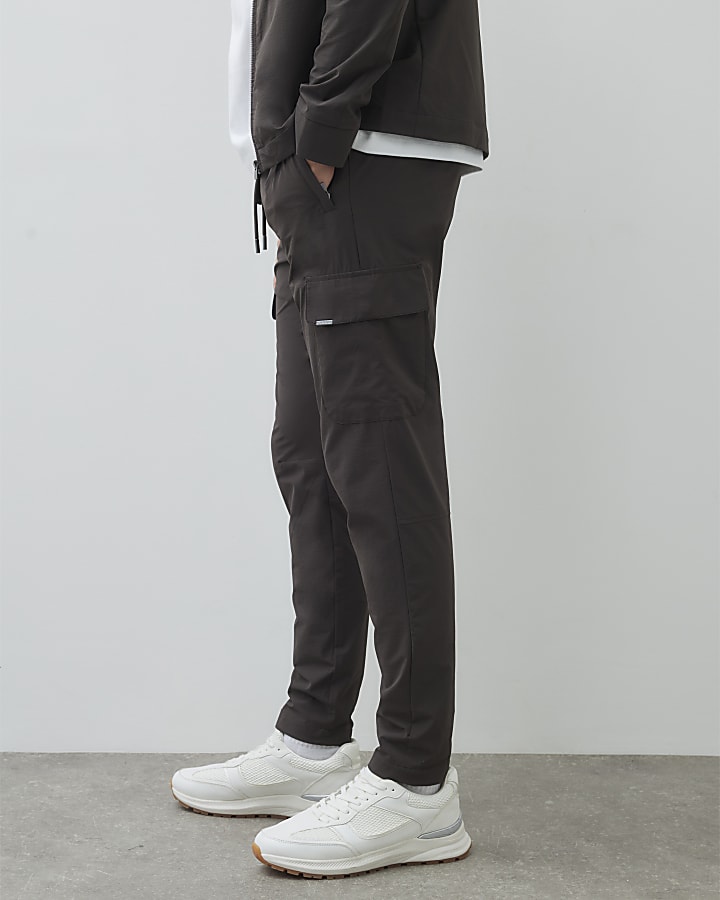 Brown Skinny Fit Cargo Trousers