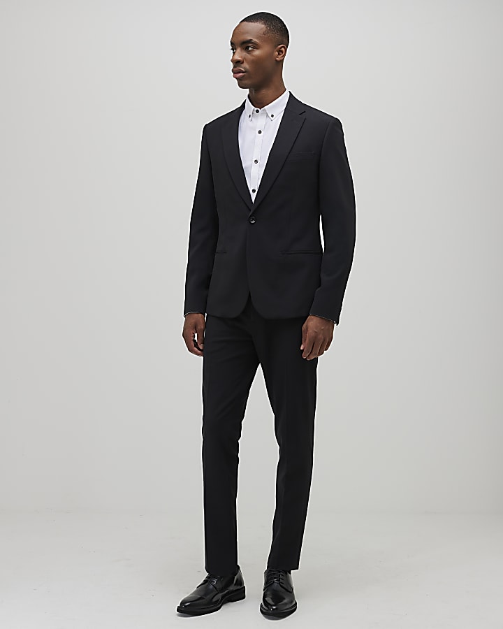 Black Skinny Fit Suit Jacket