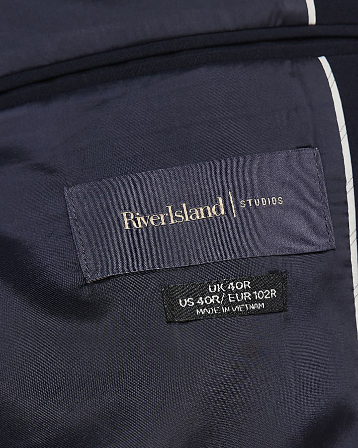 Navy Skinny Fit Suit Jacket