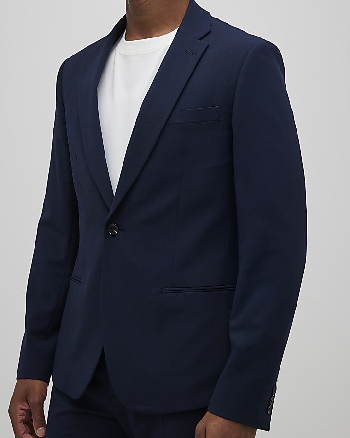 Navy Skinny Fit Suit Jacket
