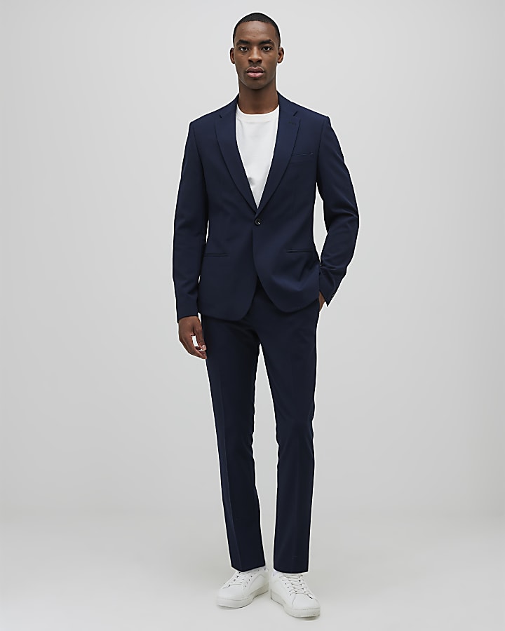 Navy Skinny Fit Suit Jacket