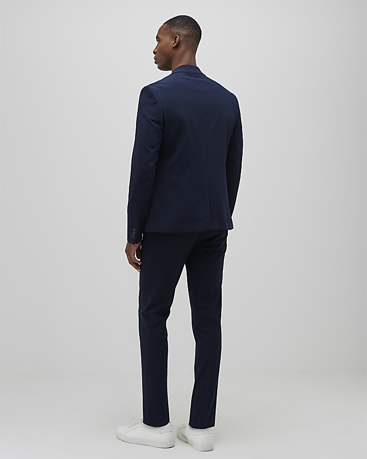 Navy Skinny Fit Suit Trousers
