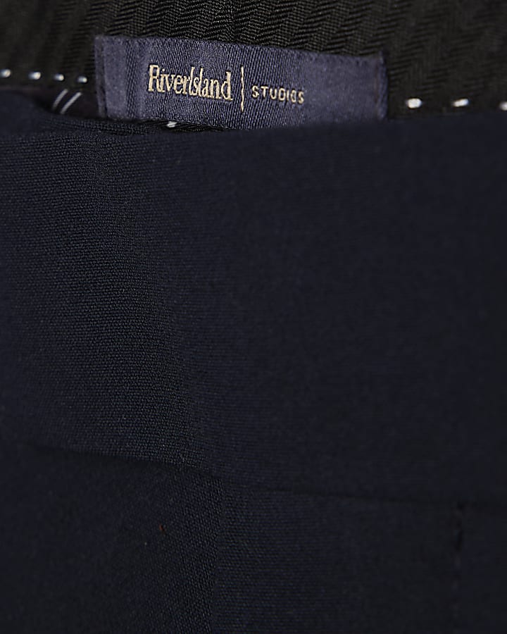 Navy Skinny Fit Suit Trousers