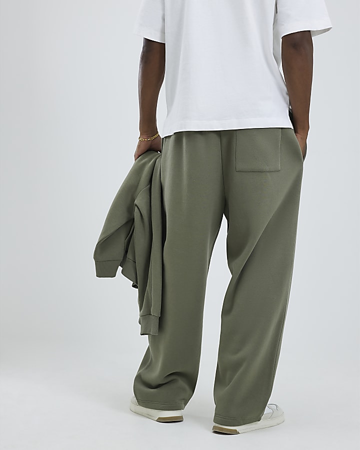 Khaki Wide Leg Joggers