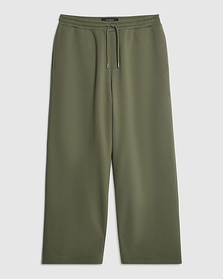 Khaki Wide Leg Joggers