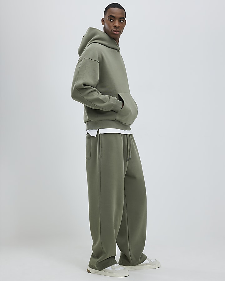 Khaki Wide Leg Joggers