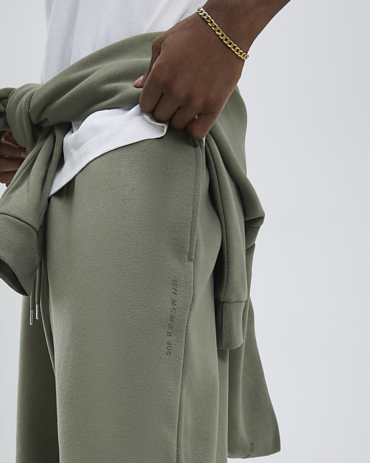 Khaki Wide Leg Joggers