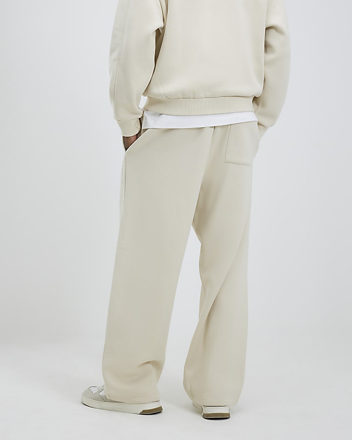 Cream Wide Leg Joggers
