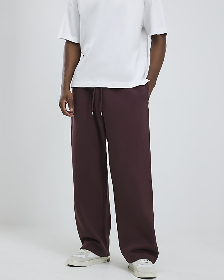 Red Wide Leg Joggers