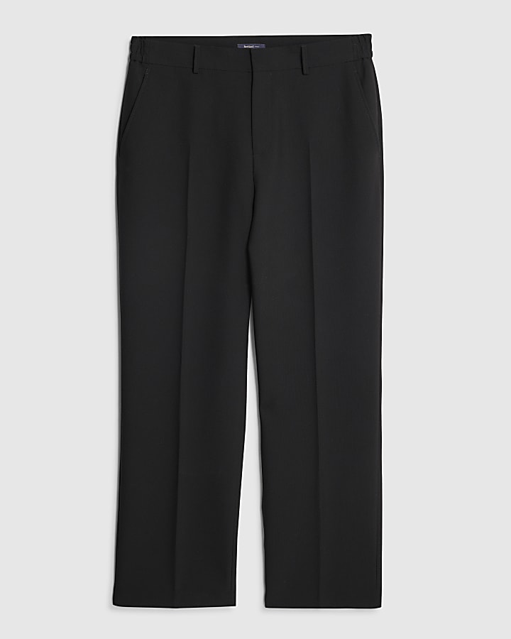 Black Relaxed Fit Suit Trousers